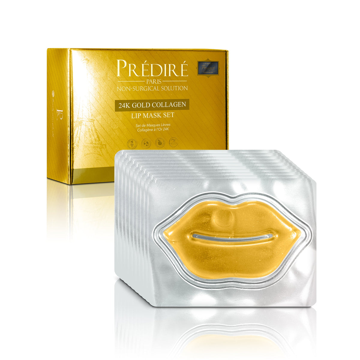 24K Gold Collagen Lip Mask Set (10 pieces)