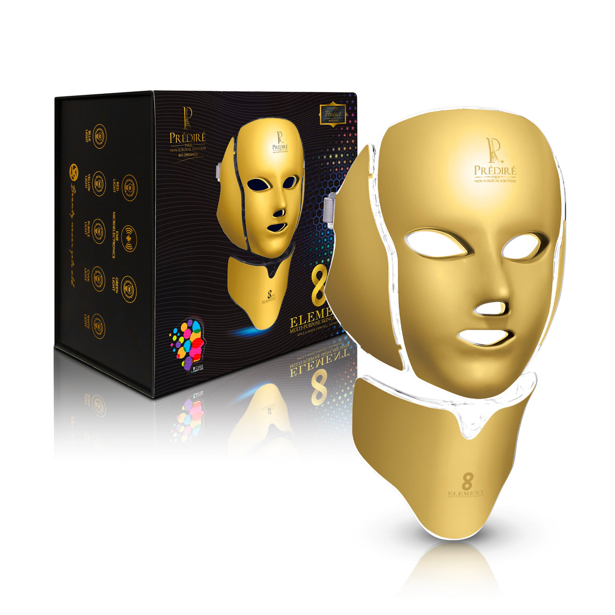 8 Element Multi-Purpose Skincare Mask (GOLD) | Non-Surgical Solution LED Treatment