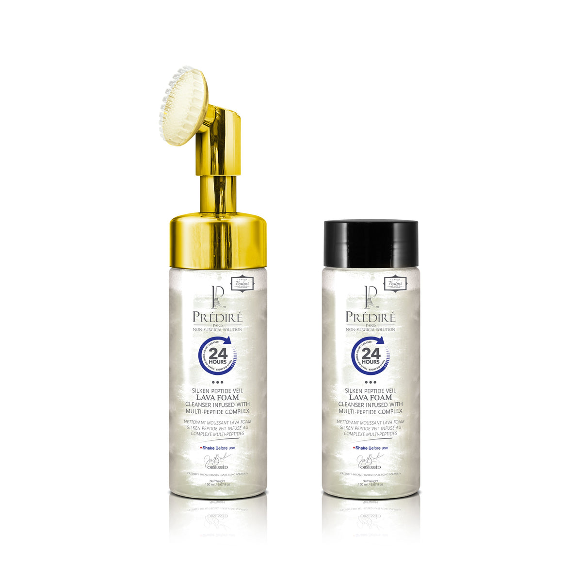 Silken Peptide Veil Lava Foam Cleanser Infused with Multi-Peptide Complex + Refill